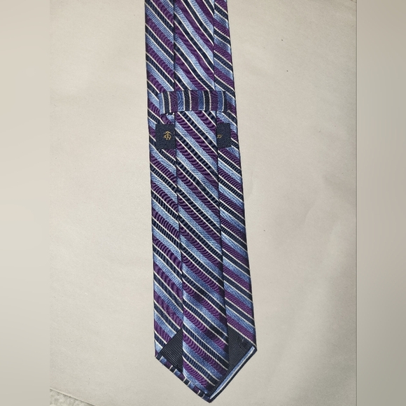 Brooks Brothers Purple Blue Black Striped Tie - Picture 5 of 6